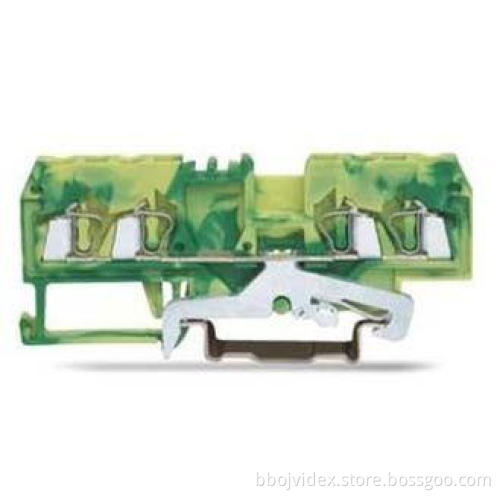 4 Conductor Ground 600V 20A Spring Terminal Block with CE ,